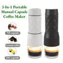 Cafetière portable 3 en 1 pour capsules et café moulu