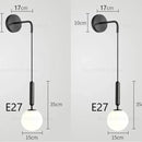 Minimalistische LED-Wandleuchte – Elegante Glas-Nachttischlampe