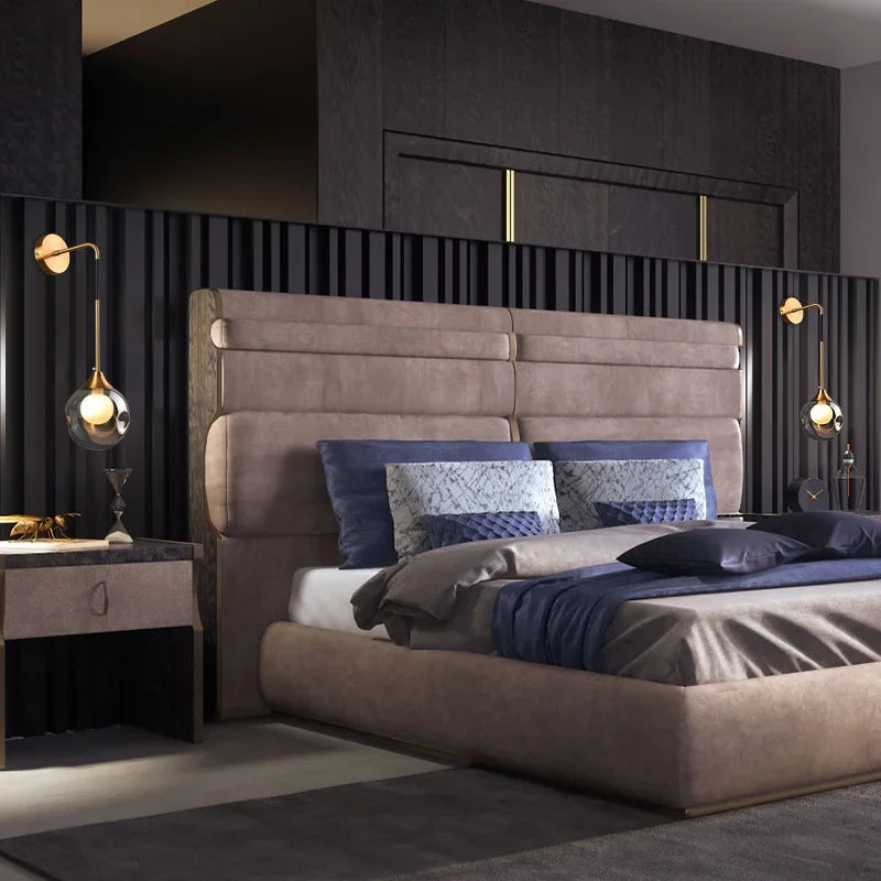 Modern LED Glass Ball Wall Lamp for Bedroom and Living Room